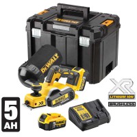 Dewalt DCP580P2 18V XR Cordless Brushless Planer Kit - 2 x 5.0Ah Li-ion, Charger, Case & Dust Bag &pound;279.95
